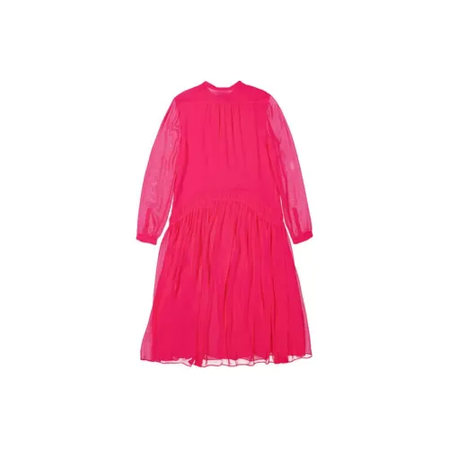 Burberry Long-Sleeved Dresses Women's Pink