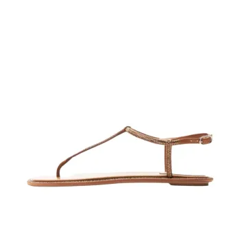 RENE CAOVILLA Diana Strap Sandals 1cm Women's Brown