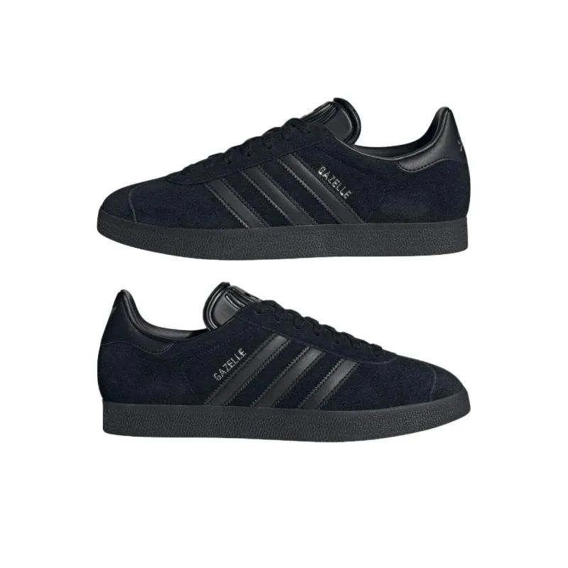 Adidas Gazelle All Black Silver Metallic-2