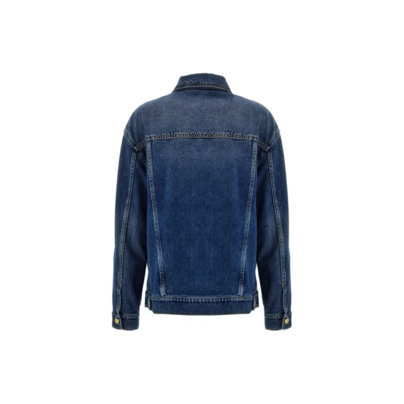 MOSCHINO Teddy Buttoned Denim Jacket-1