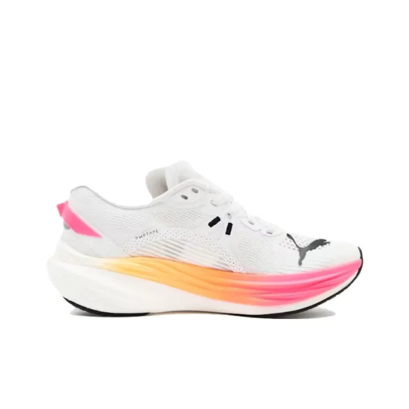 PUMA Deviate NITRO 3 Abrasion Resistant Breathable Low Top Running Shoes Women's White-1