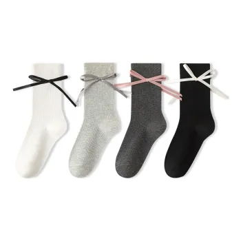 JIAZINI Mid-Calf Socks Women's 4 Pack