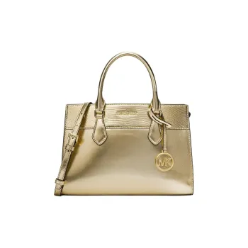 MICHAEL KORS Polyurethane Tote Bag Shopping Bag Shoulder Bag Crossbody Bag Handbag Medium Size Women's Light Gold