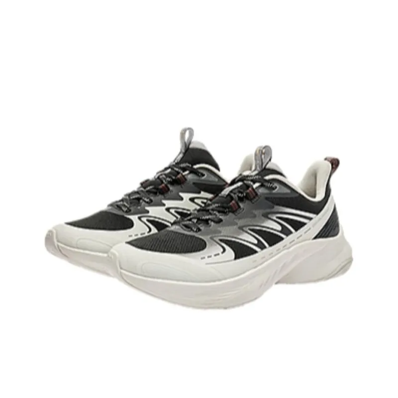 QIAODAN Anti Slip And Wear Resistant Breathable Low Top Casual Running Shoes Women's Black White-1