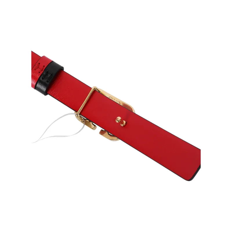 Valentino Leather Belts Women's Black Red-2