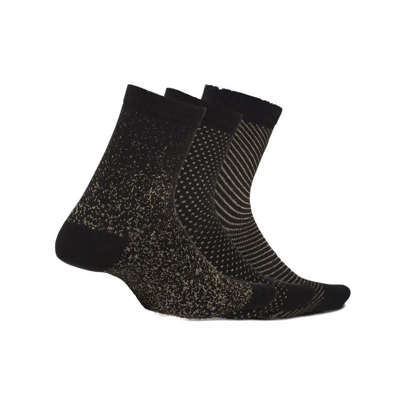 Lululemon Born To Sparkle Mid-Calf Socks Women's 3 Pack Black-1