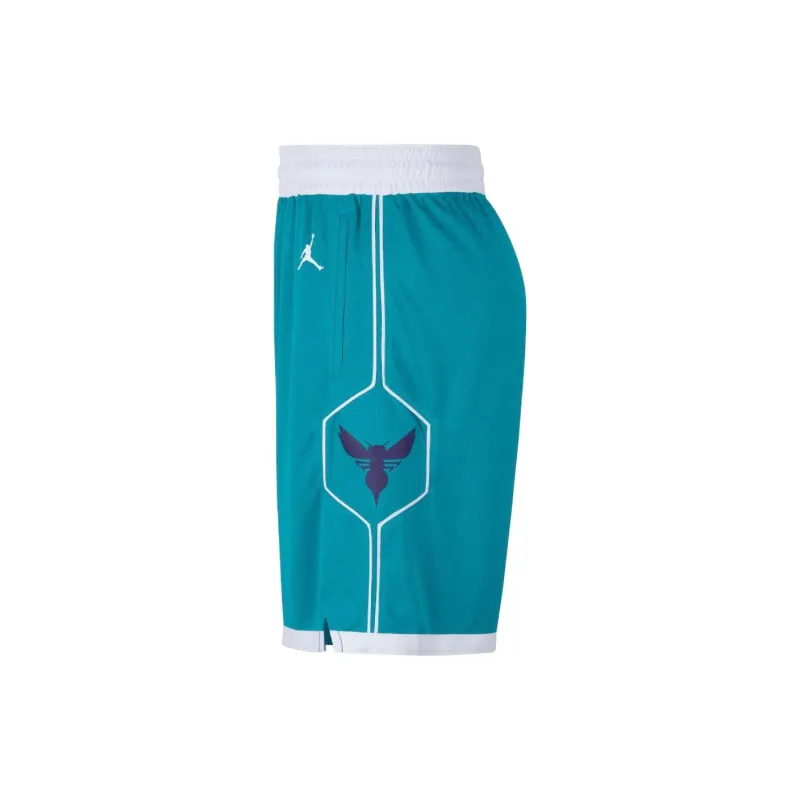 NBA Charlotte Hornets Charlotte Hornets Jordan Icon Swingman Basketball Shorts Men's Lake Blue-2
