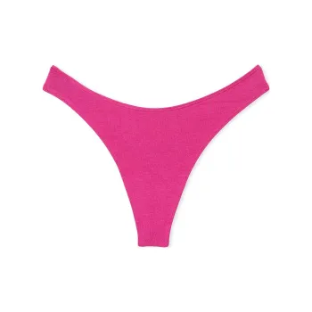 Victoria's Secret Stretch Cotton High-Leg Scoop Thong Panty / Luscious Rose Underpants Women's 1 Pack Rose Red