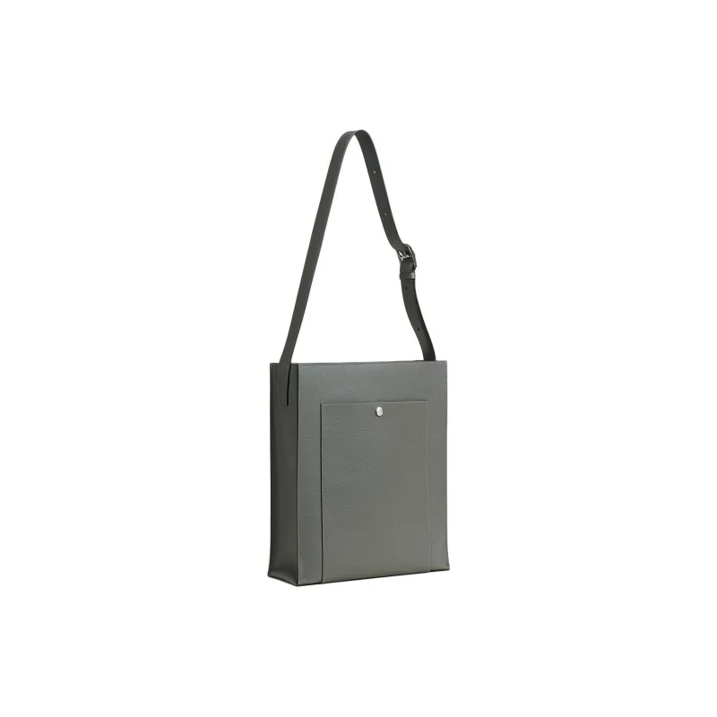 HERMES Evercolor Leather Tote Bag Shopping Bag Handbag Men's 0L Grismeyer Cumulus Gray-2