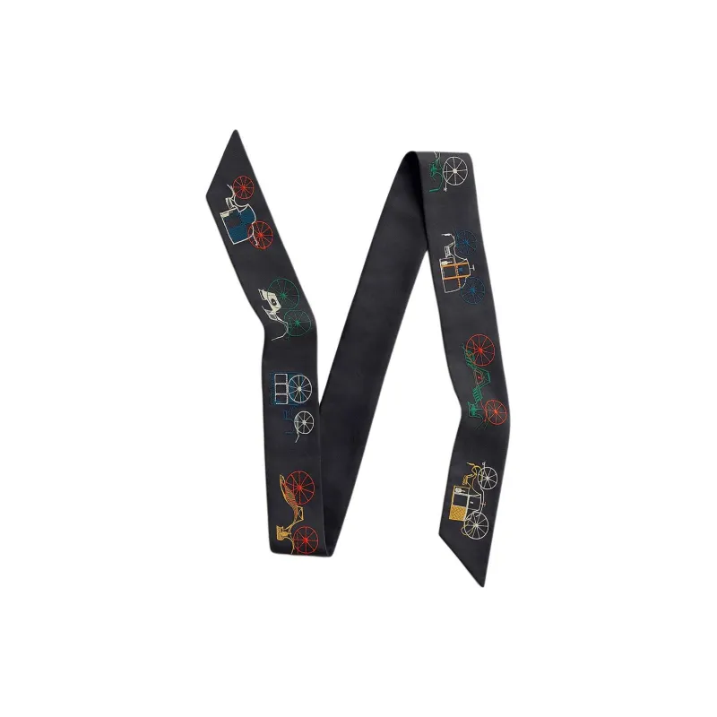 HERMES Silk Scarves Unisex Dark Blue-0