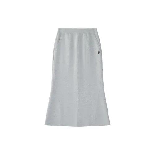 FILA FUSION Casual Long Skirts Women's Cloudy Gray Heather Gray