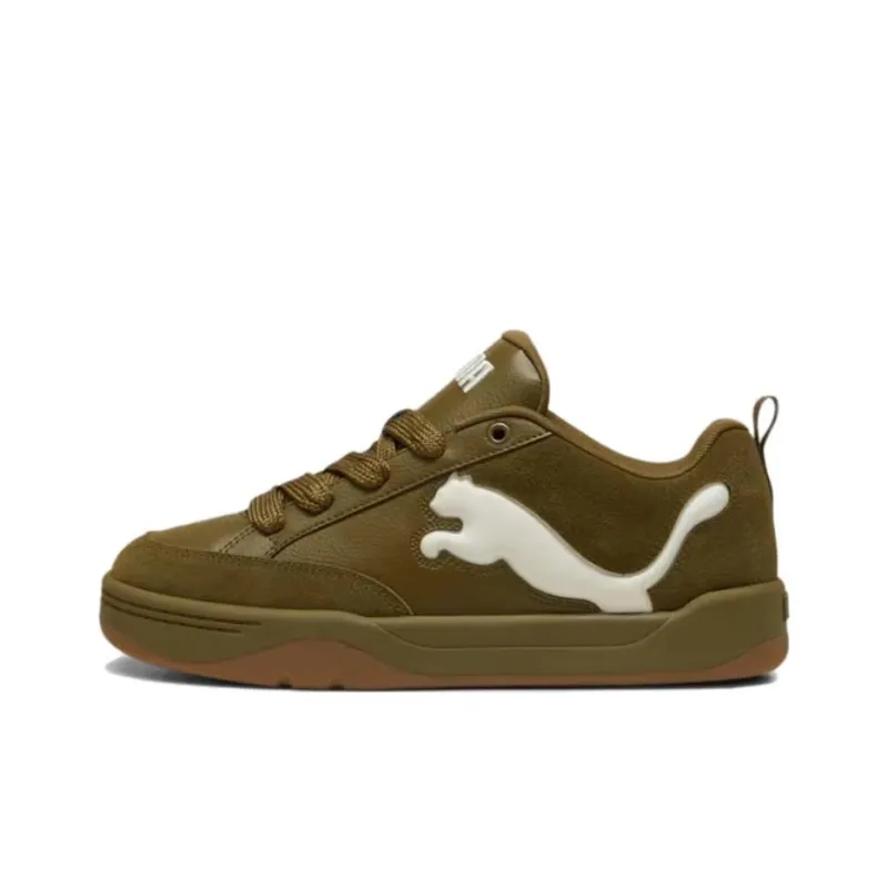 PUMA Anti Slip Wear Resistant Low Top Skateboard Shoes Unisex Army Green-0