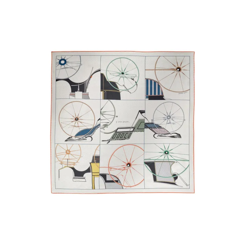 HERMES Silk Silk Scarves Women's Beige-1