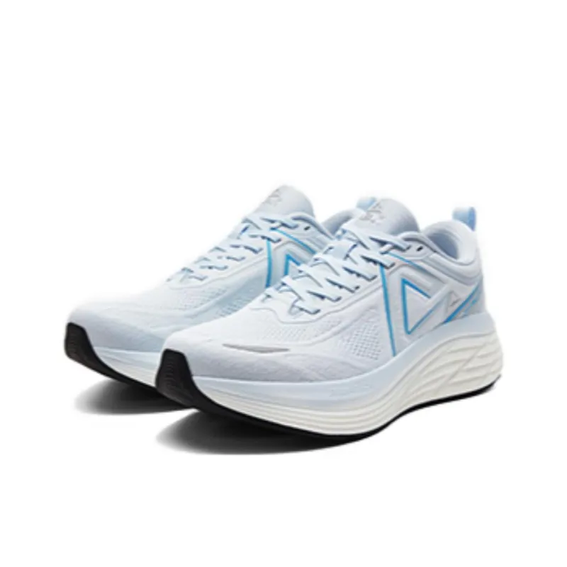 PEAK Cushioning Anti-Slip Wear-Resistant Impact-Resistant Rebound Low-Top Training Running Shoes Men's White Blue-2