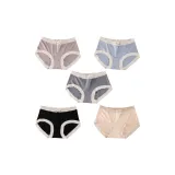 Shrimp Pink+Light Blue+Dark Gray+Black+Apricot (5-5)