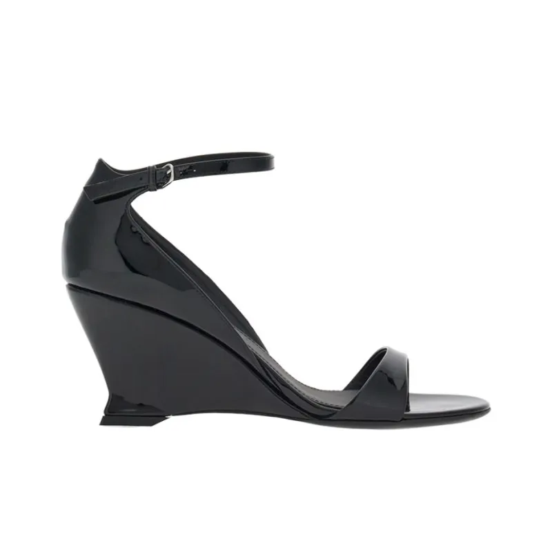 FERRAGAMO 100mm Patent Leather Sandals-1
