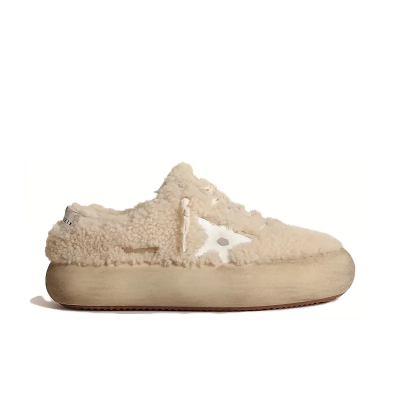 Golden Goose Women's Space Star 'Beige Shearling'-2