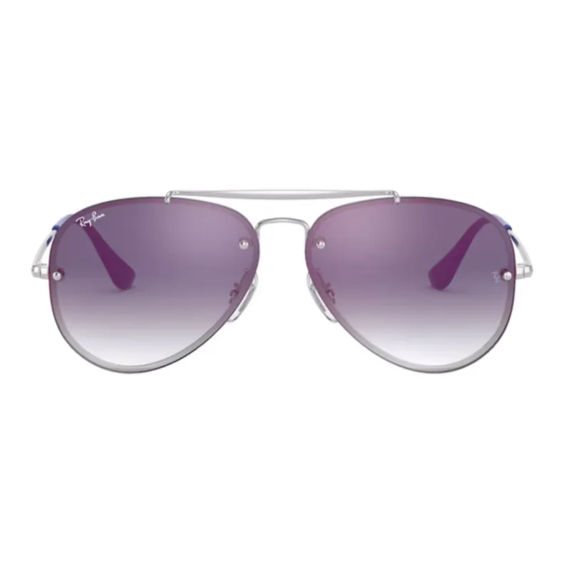 RayBan Metal Aviator Sunglasses Kids' Silver-1