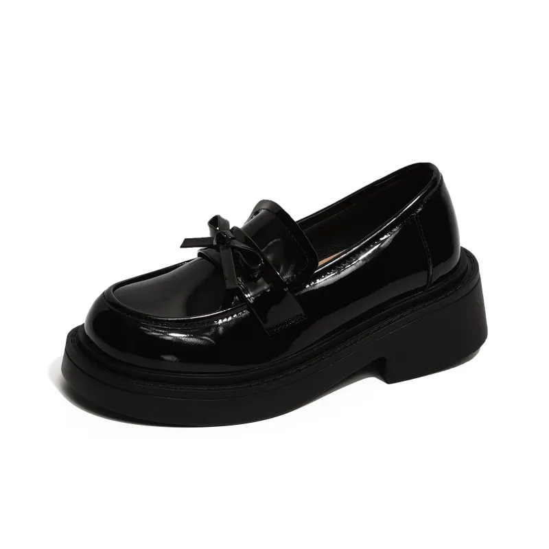NUNZ Loafers Women's Black Glossy/Black Matte-1