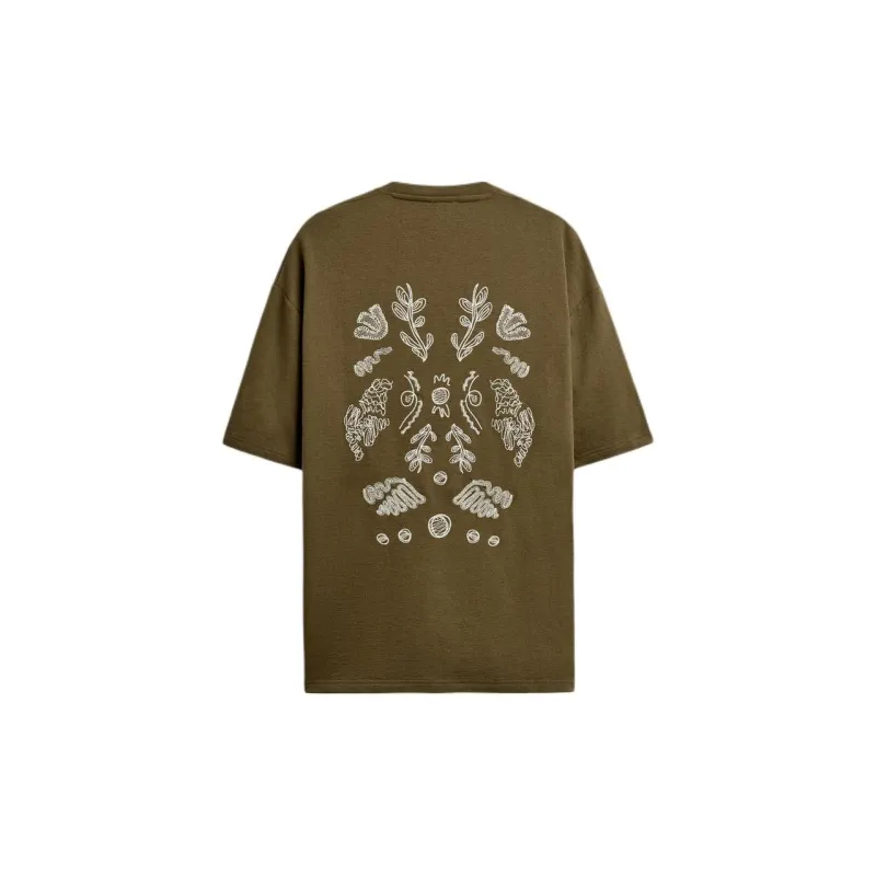ZARA T Shirts Men Olive Green-1