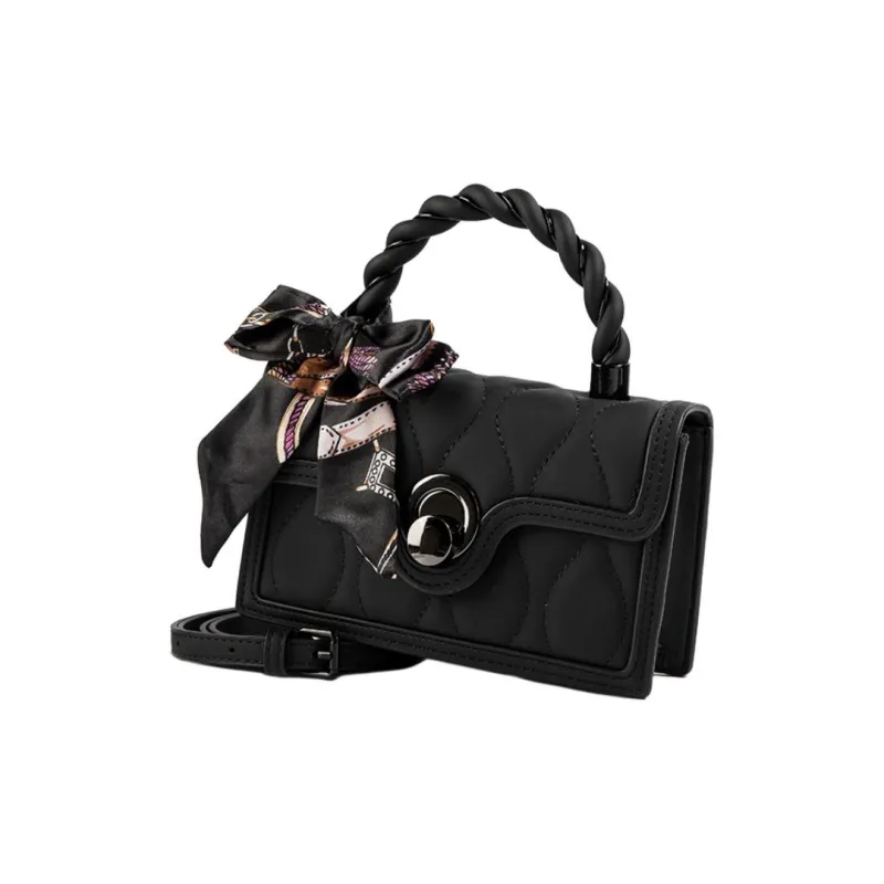 CAEISL&KCIEL Polyurethane Synthetic Leather Handbag, Shoulder Bag, Crossbody Bag Regular Women's Matte Black-2