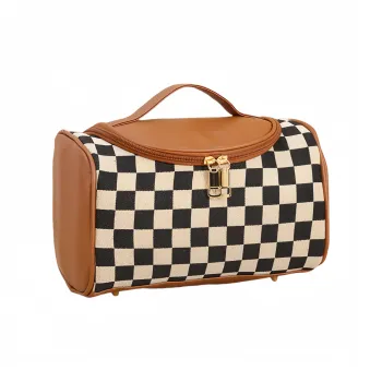 LETOO PU Makeup Bag Tubas Women's Brown/Black