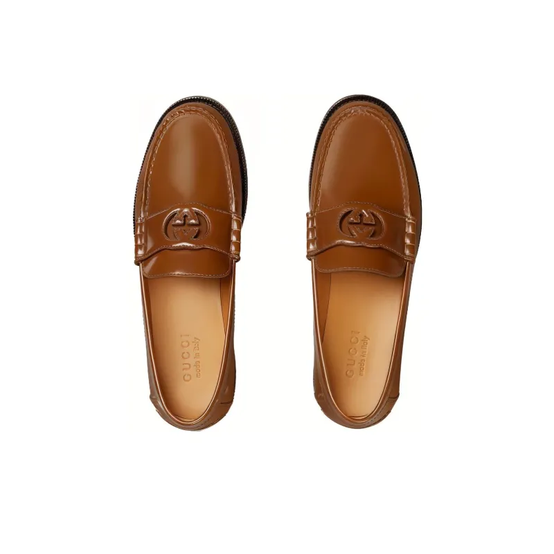 GUCCI Loafer 'Interlocking G Brown'-3