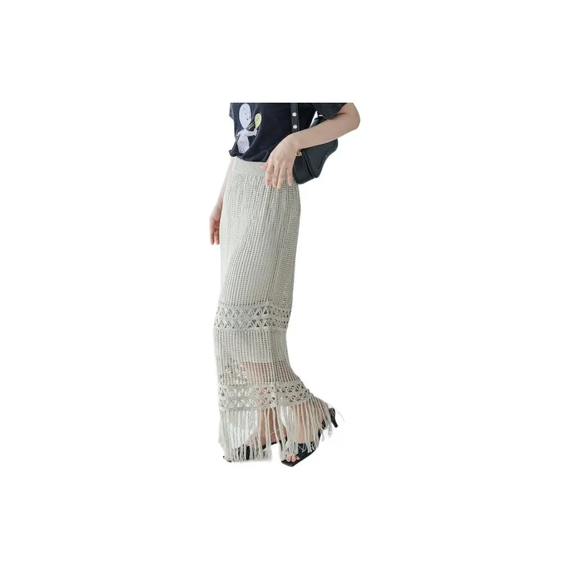 FREAK'S STORE Casual Long Skirt Women's Gray-2