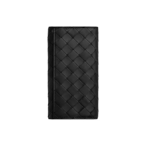 Bottega Veneta Leather Wallet Men's Black & Green