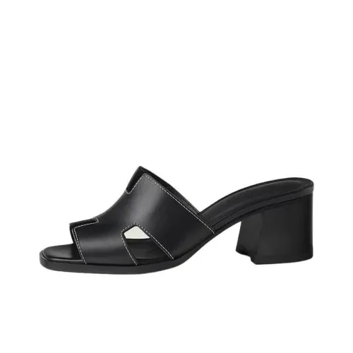 HERMES Helia Slide Slippers Women's Black