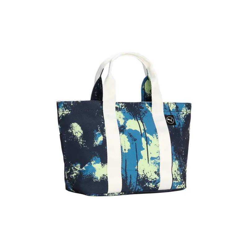 PUMA Polyester Tote Bag, Shopping Bag, Handbag Regular Unisex Dark Marine Blue & Cool Cucumber-0