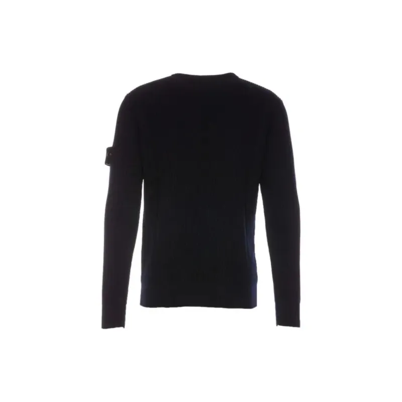 STONE ISLAND Logo Patch Knitted Jumper-1