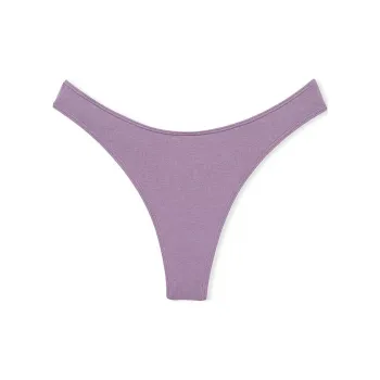 Victoria's Secret Stretch Cotton High-Leg Scoop Thong Panty / Frozen Plum Underpants Women's 1 Pack Purple