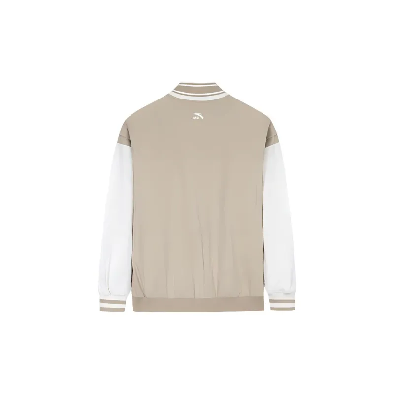 Anta Life Collection Baseball Jacket Women's Beige Khaki-1