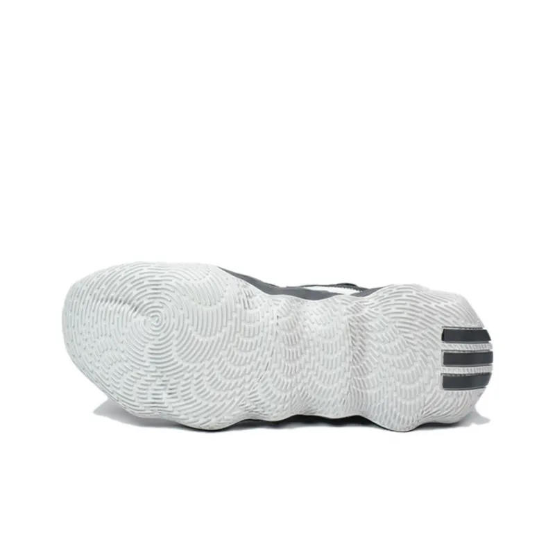 Adidas Anti-Slip Wear-Resistant Low-Top Basketball Shoes Men's Gray-4