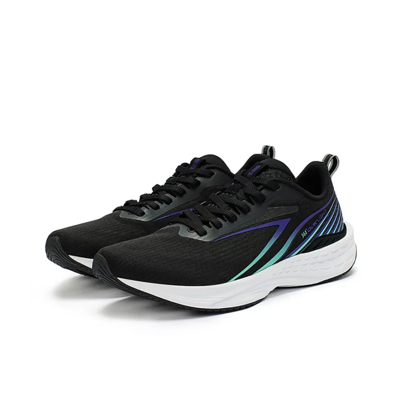 361° Flying Fish 3.0 Slip Resistant, Abrasion Resistant, Breathable Low Top Running Shoes Men's Black Green Purple-2