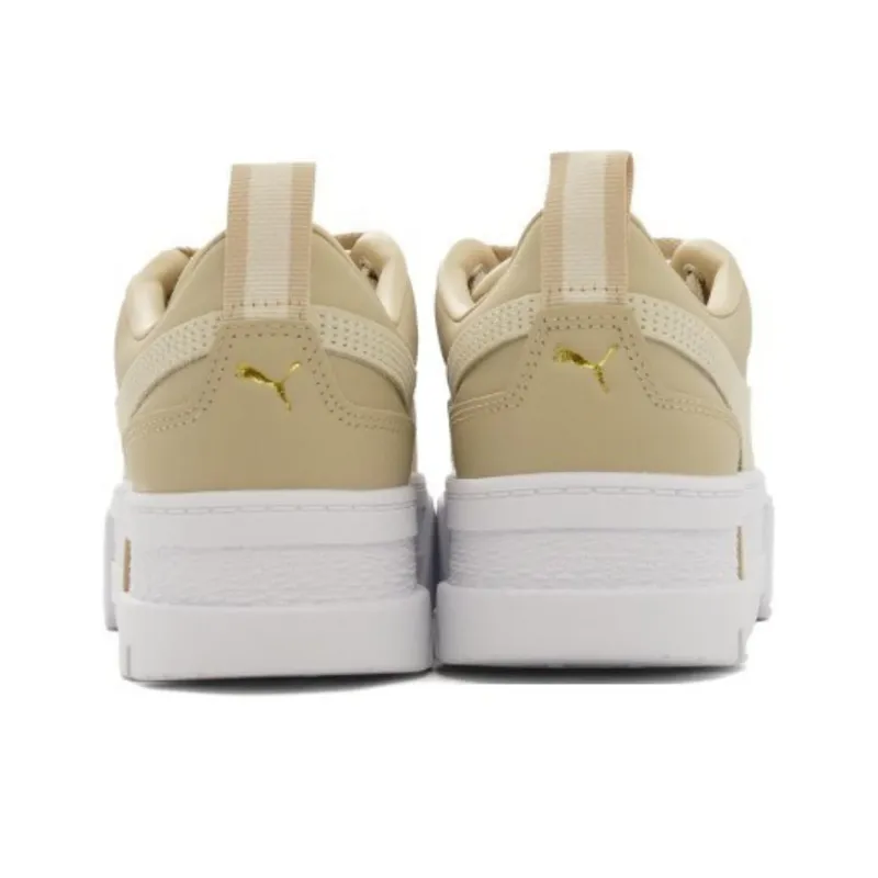 PUMA Mayze Anti Slip Wear Resistant Low Top Skateboard Shoes Women's Beige-4