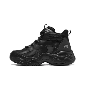 Skechers DLITES Anti Slip Wear Resistant Mid Top Running Shoes Women's Black