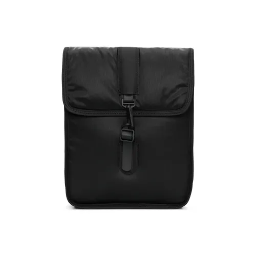 Rains Polyester Backpack Unisex Black / Dark Brown / Sandy Yellow / Rose Gold