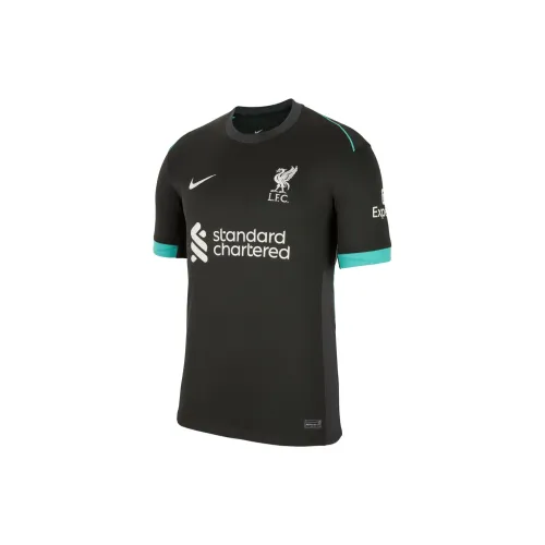 Nike Liverpool 2023/24 Season Uniform Soccer Jerseys Men Black/Coal Black/Washed Duck Green/Sail White