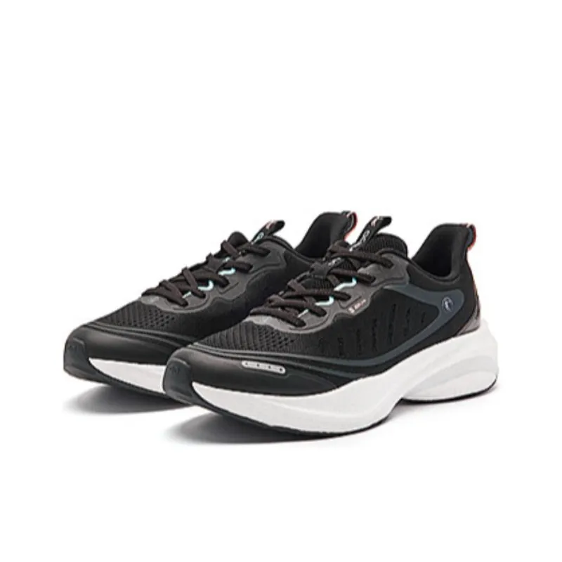 QIAODAN Borderless 6.0 Anti Slip Wear Resistant Low Top Casual Running Shoes Women's Black White-1