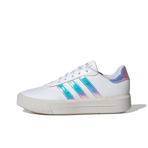 Adidas Court Skateboard Shoes Women's Low-Top Shoe White/Near Pink/Crystal White