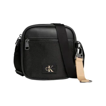 CALVIN KLEIN Polyester Shoulder Bag, Crossbody Bag Men's Black