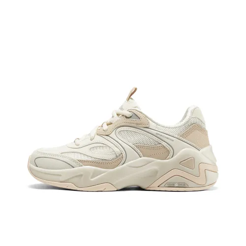 Skechers DLITES Durable Breathable Low-Top Chunky Sneakers Women's Natural