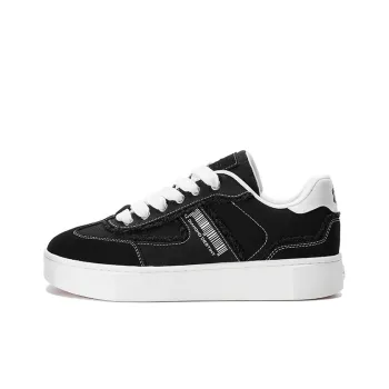 DIAMOND DESTINY CARAT Cushioning Wear Resistant Low Top Skateboard Shoes Unisex Classic Black German Army Vintage
