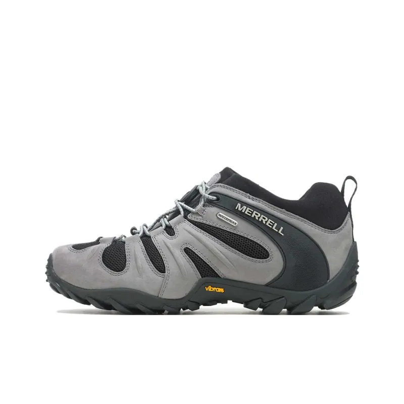 MERRELL Chameleon 8 Slip-Resistant Water-Resistant Low-Top Hiking Shoes Men's Charcoal Gray-0