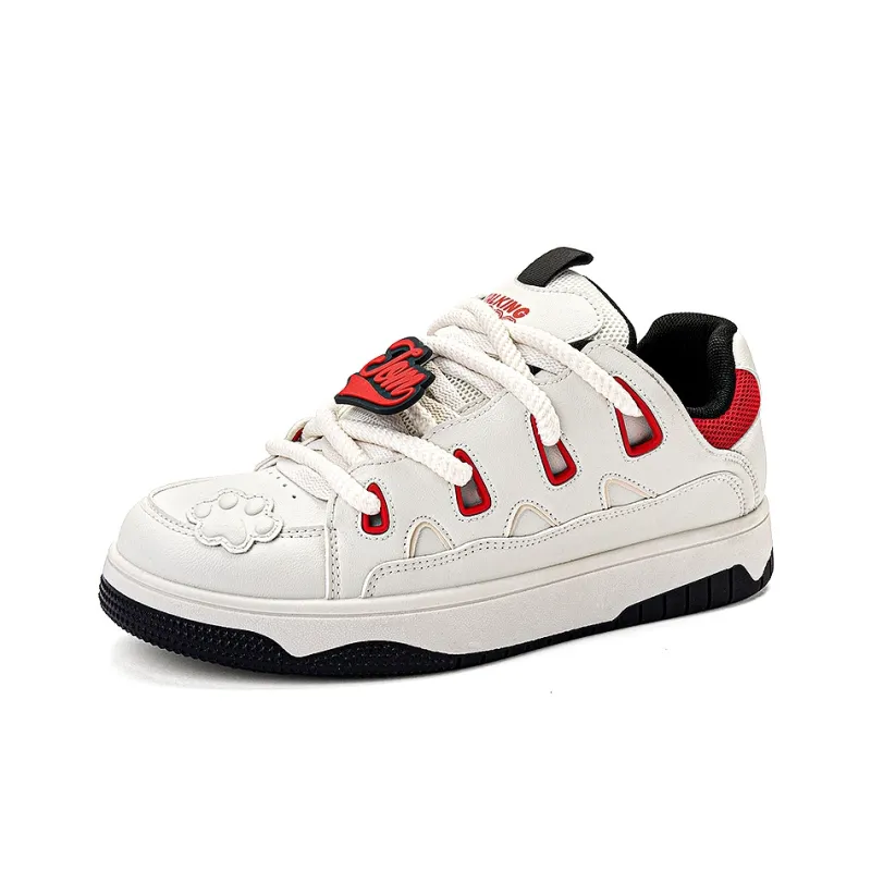TALKING TOM Skateboard Shoes Unisex Low Top China Red-4