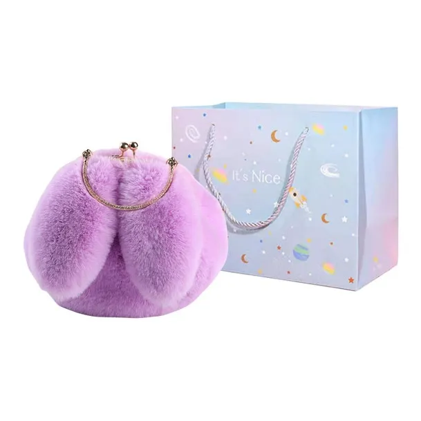 GOX Plush One Shoulder Handbag Regular Women's Lotus Color/Pink/Violet/Khaki/Pink/White-5