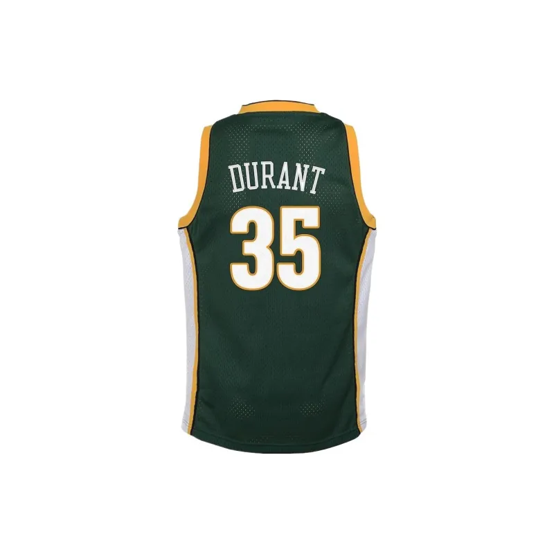 NBA Seattle Supersonics Basketball Jerseys Kevin Durant Vintage Night Away Fan Edition Jersey Unisex Green-1