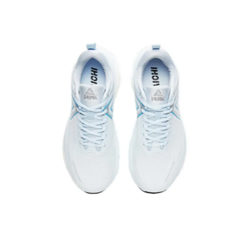 PEAK Cushioning Anti-Slip Wear-Resistant Impact-Resistant Rebound Low-Top Training Running Shoes Men's White Blue-3
